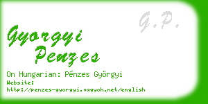 gyorgyi penzes business card